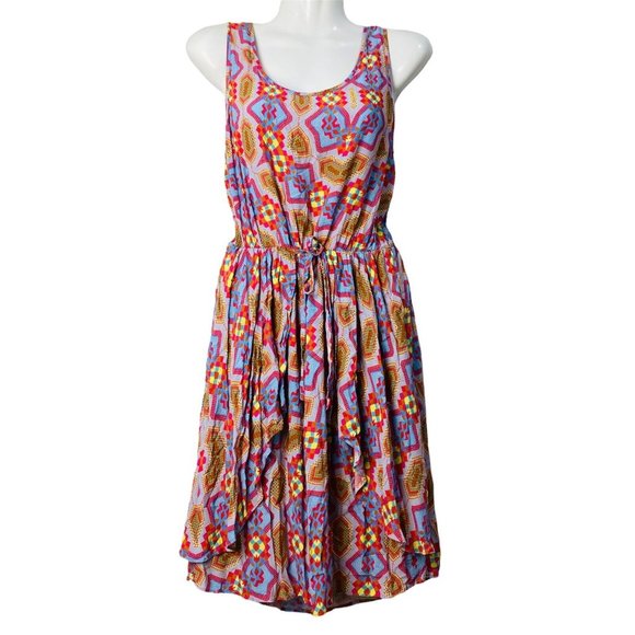Country Road Dresses & Skirts - Country Road Dress Multicolored Colorful Geometric Hippie Size 6 XS